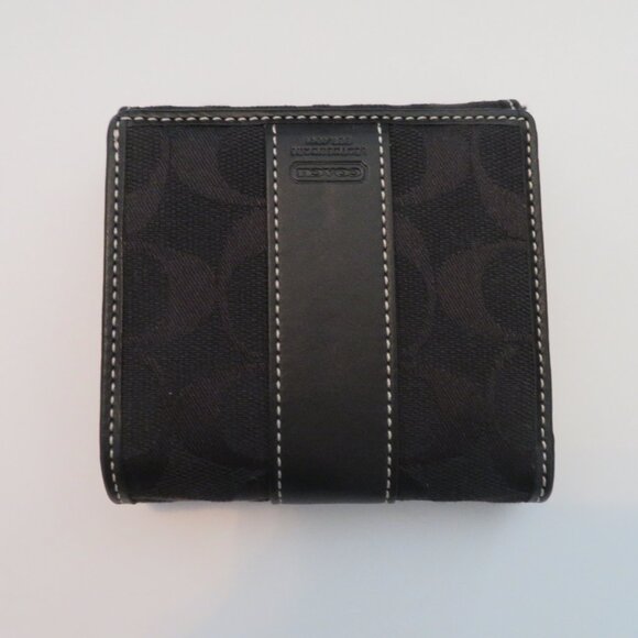 💕💕HP💕💕Coach Signature Mini Wallet, Black - NWT - Picture 16 of 16